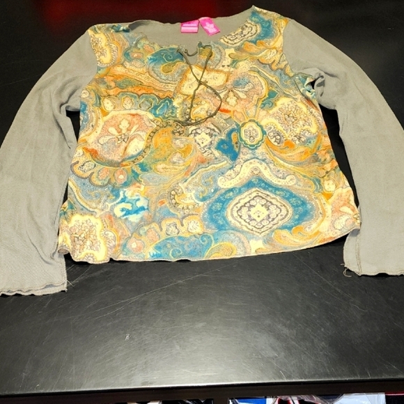 Xhilaration Tops - Xhilaration Long Sleeve Peasant Style Top Sz XL